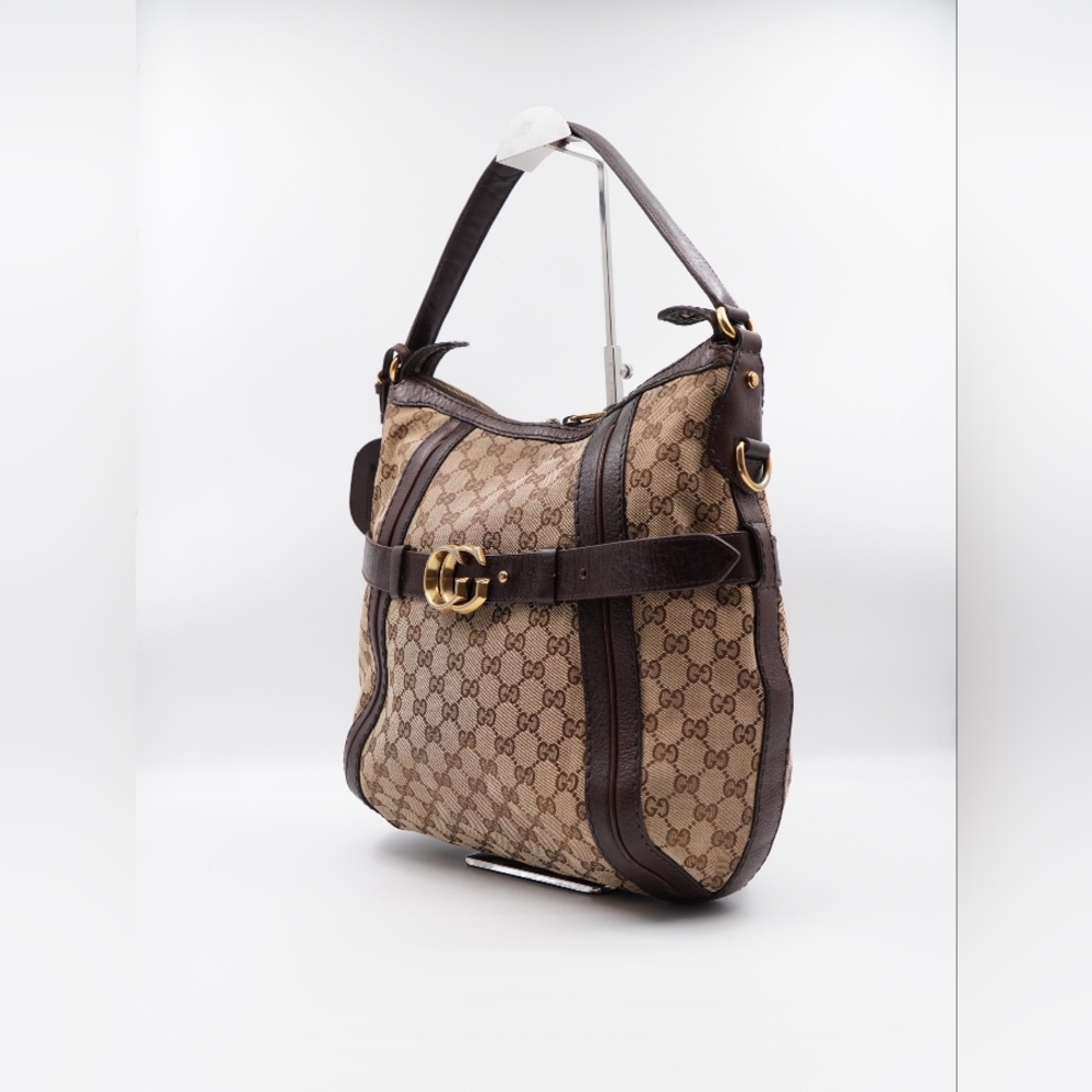 BN35❤️ Gucci GG Double G Running Hobo - Picture 3 of 16
